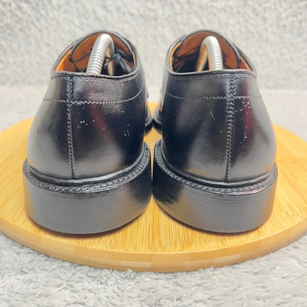 Allen‎ Edmonds Hillcrest Black Leather Bicycle Toe Derby Dress Shoes Mens 8.5